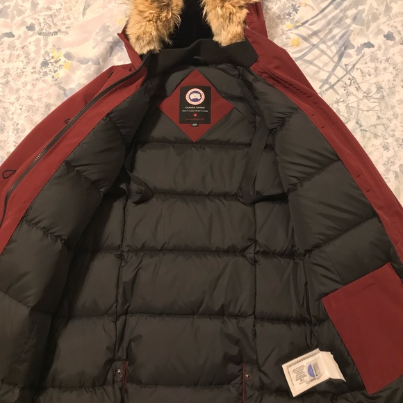 Canada Goose Women XS Kensington Parka Bordeaux Red - Picture 5 of 11